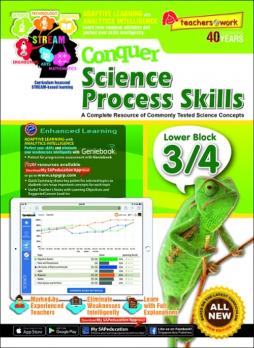แบบฝึกหัดวิทยาศาสตร์ภาษาอังกฤษระดับป.3-4 Conquer Science Process Skills Lower Block 3/4