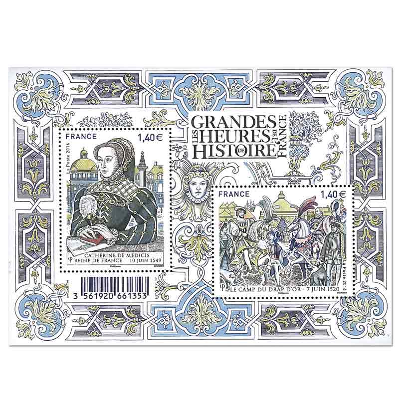 France Stamp, 2016 Grandes Les Heures De Histoire S/S