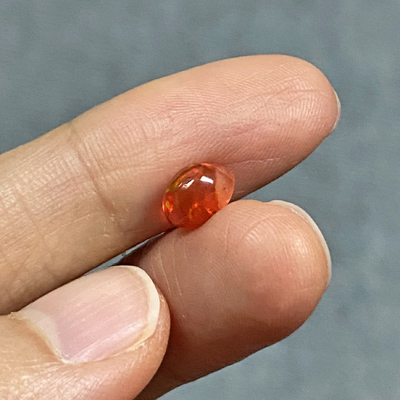 **ขายแล้ว**โอปอลไฟ (Fire Opal) จากเม็กซิโก 1.00 กะรัต สีส้มอมแดง