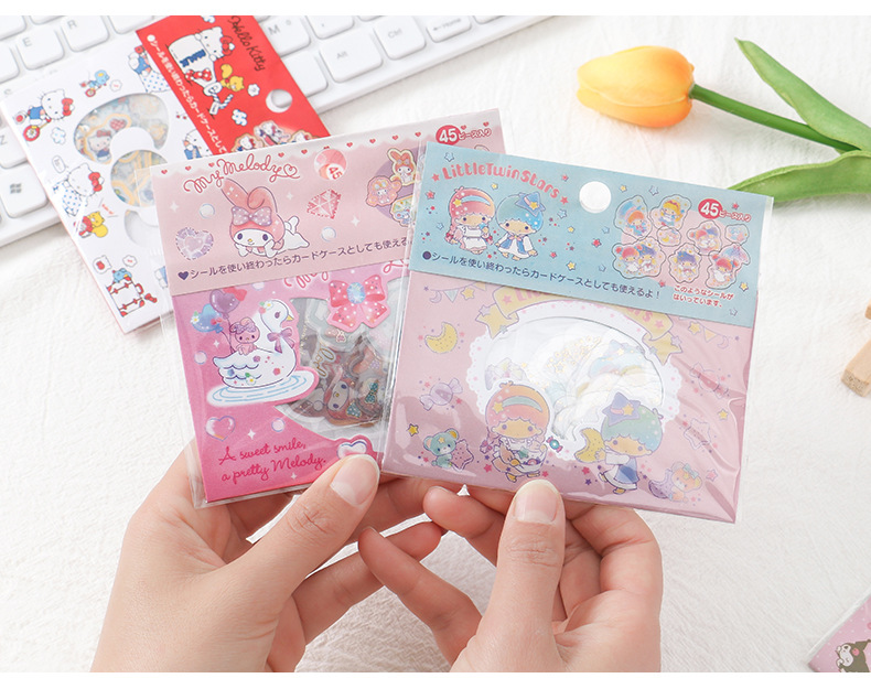 MUISUNGSHOP Stickers Sanrio Characters DIY Diary Journal Decorative Cuteสติกเกอร์ PVC ลายการ์ตูนสัตว์น่ารัก สำหรับตกแต่งไดอารี่