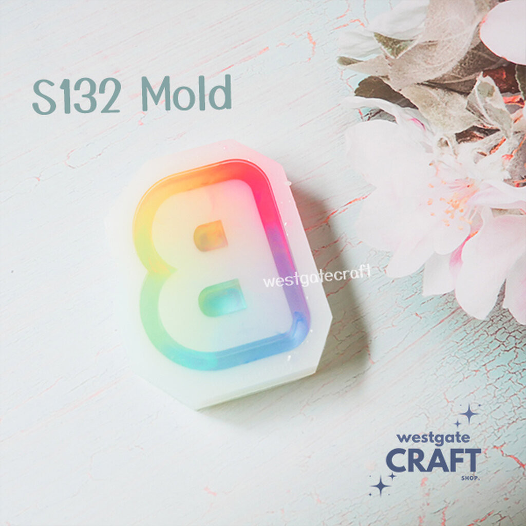 S131-156 Shaker Mold / Alphabet Shaker Mold / Silicone Mold