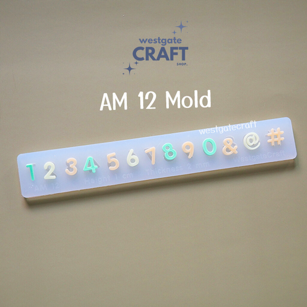 แม่พิมพ์ตัวอักษร AM10-12 Mold / Height 0.7-1 cm