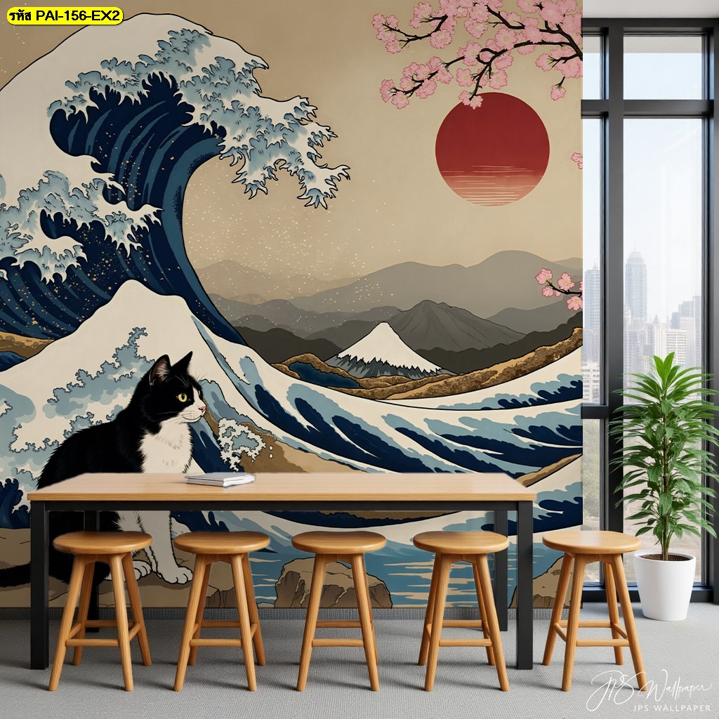 : เติมเสน่ห์ร้านอาหารญี่ปุ่น ด้วยวอลเปเปอร์แมวญี่ปุ่นสุดคิวท์