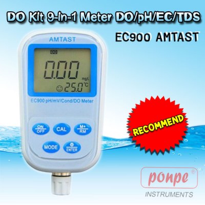 EC900 AMTAST เครื่องวัดความนำไฟฟ้า กรดด่าง WATERPROOF DO KIT 9-IN-1 METER