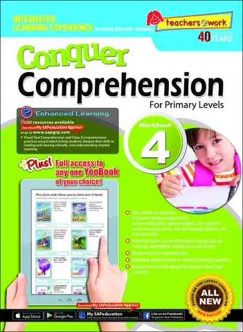 แบบฝึกหัดการอ่านสรุปใจความภาษาอังกฤษ ป.4 Conquer Comprehension For Primary Levels Workbook 4