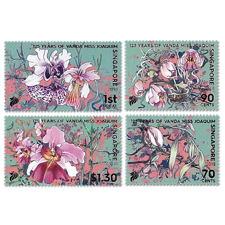 Singapore Stamp, 2018 125th ANN of Vanda Miss Joaquim