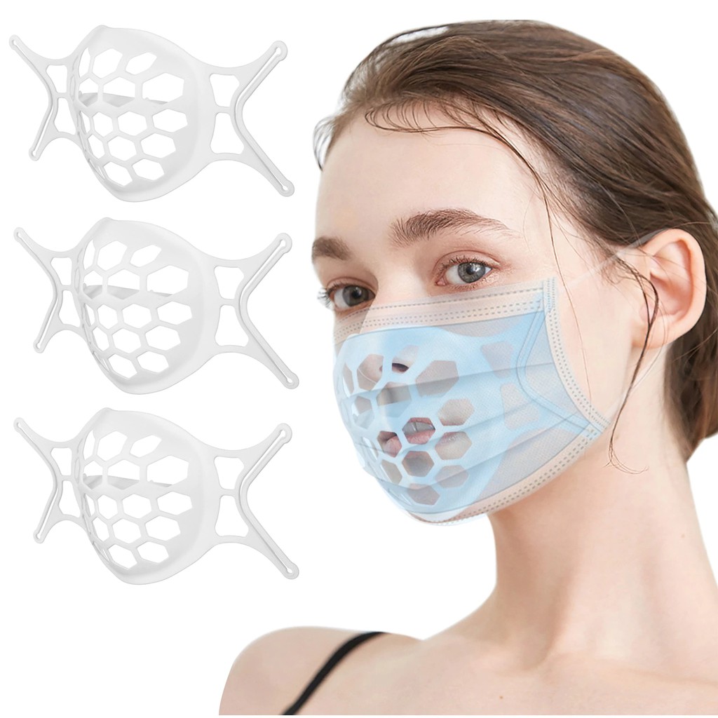 MUISUNGSHOP รุ่นใหม่ ที่ใส่หน้ากาก โครงรองหน้ากาก 3D แบบล้างทําความสะอาดได้ ใส่สบาย หายใจสะดวก เนื้อนิ่มไม่ทิ่มหน้า