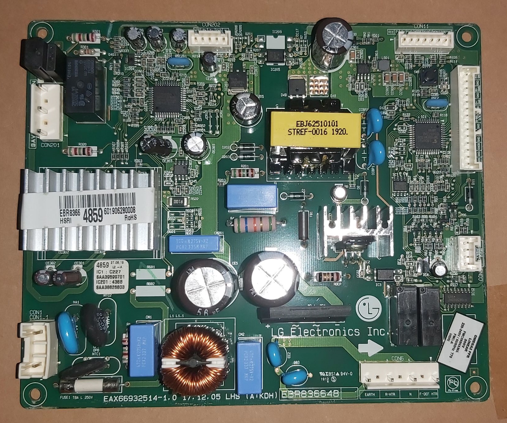 EBR83664859 เมนบอร์ดตู้เย็น LG ของใหม่