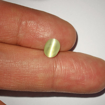คริสโซเบริลตาแมวหรือไพฑูรย์ (Cat's eye Chrysoberyl) 1.34 กะรัต จากอินเดีย