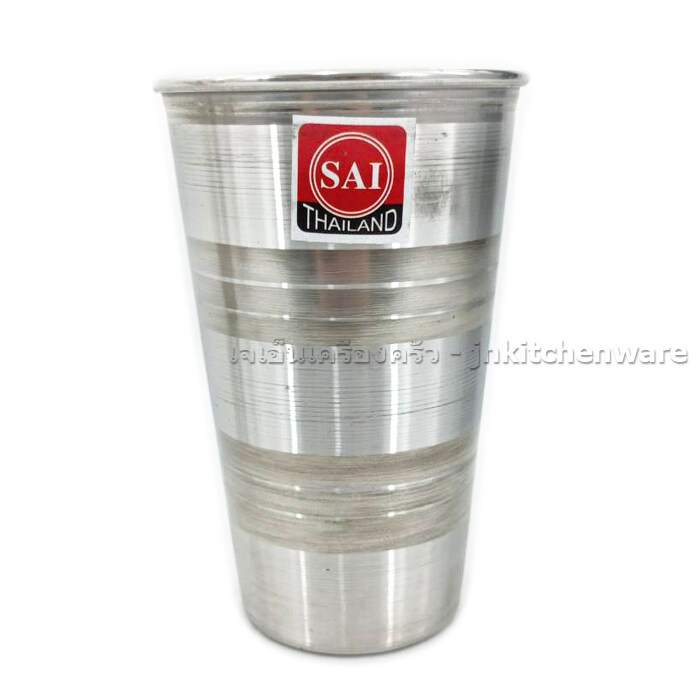 แก้วน้ำสแตนเลสไม่มีหู 74007 และ 74007-1 ความจุ 500ml / 370 ml (แพค 12 ใบ)