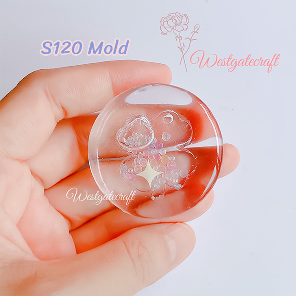 แม่พิมพ์ซิลิโคน Four- Leaf Clover in Heart Shaker Mold S120