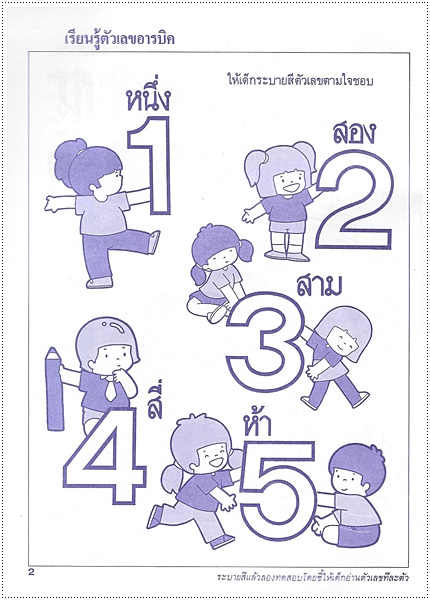 หัดคัดหัดเขียนตัวเลข