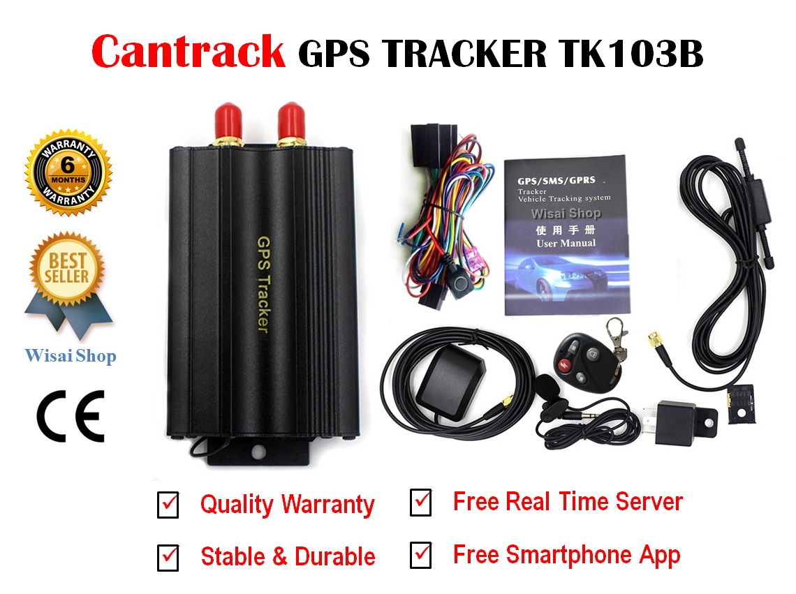 อุปกรณ์ติดตามรถยนต์ GPS Tracker TK103B แถม Web Platform เพื่อดูพิกัดแบบ Real Time ฟรีตลอดอายุการใช้งาน