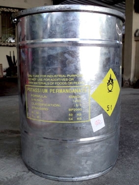 ขายด่างทับทิม โปแทสเซียม เปอร์แมงกาเนต (50 กก / ถัง) โทร 085-468982