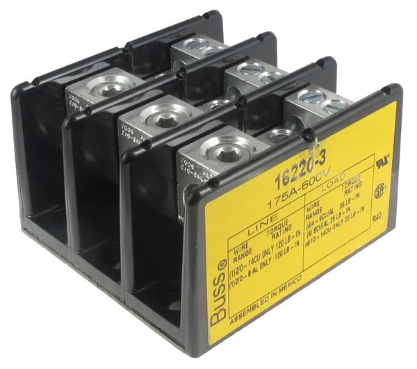 16220-3 Barrier Terminal Blocks 3P 175A 600V Bussmann | ฟิวส์เทอร์มินัล
