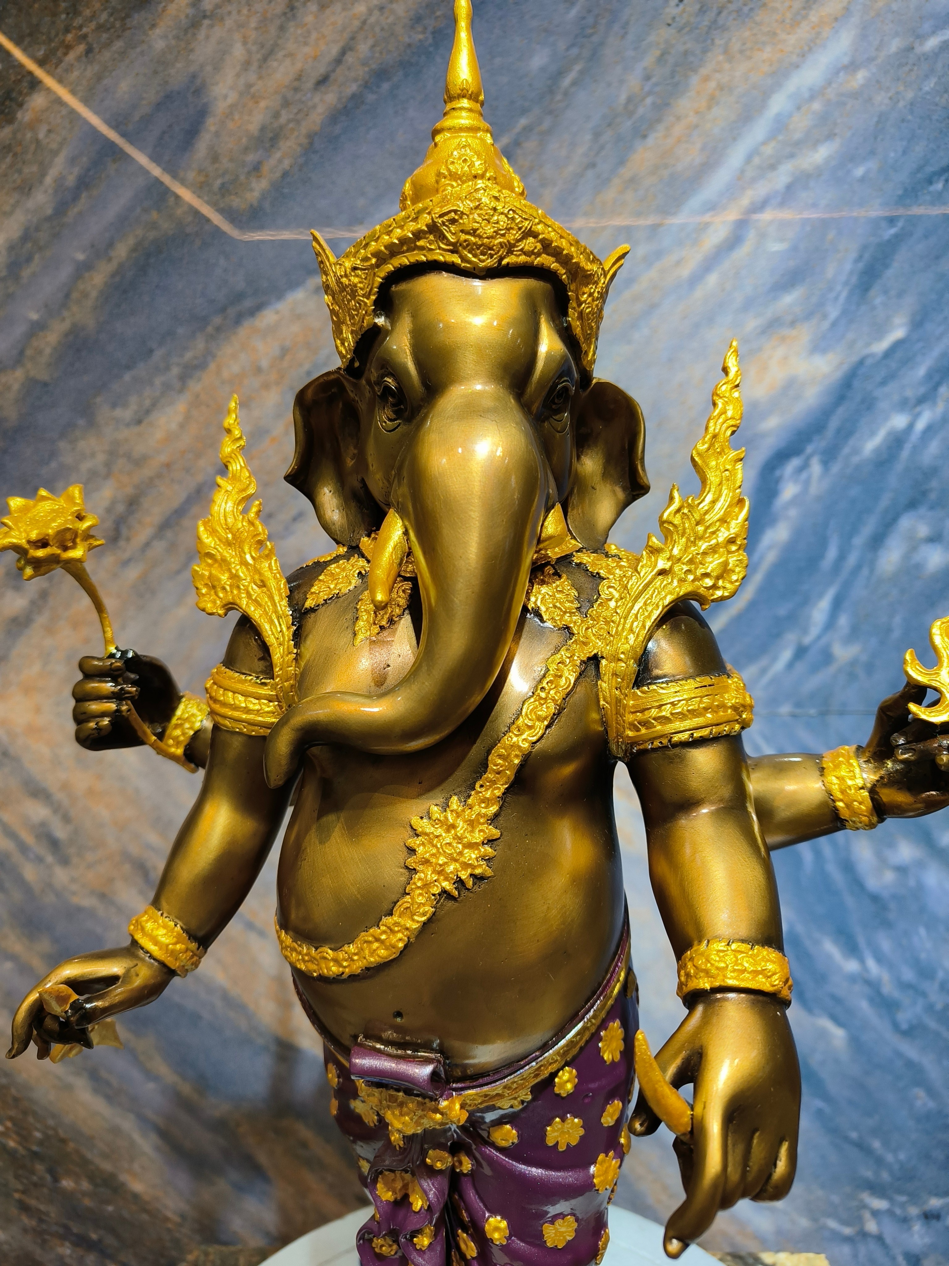 รูปหล่อ พระพิฆเนศ ปางเหนือเมฆ หน้าตัก 9 นิ้ว