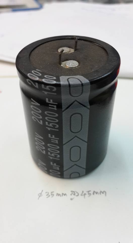 1500UF200VDC105cเส้นผ่านศูนย์กลาง35สูง45mm