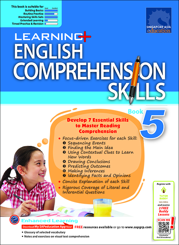 แบบฝึกหัดการจับใจความ ป.5 LEARNING+ ENGLISH COMPREHENSION SKILLS Book 5