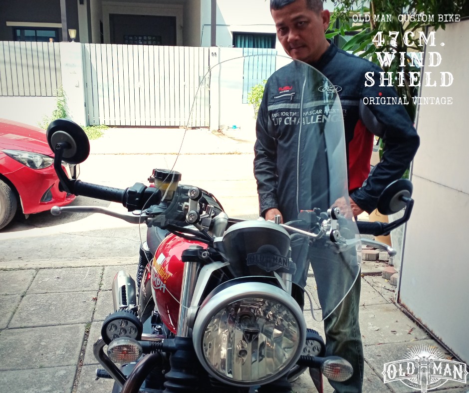 ชิวหน้า ไฟกลม ทรงสูง 47 ซม. สีใส