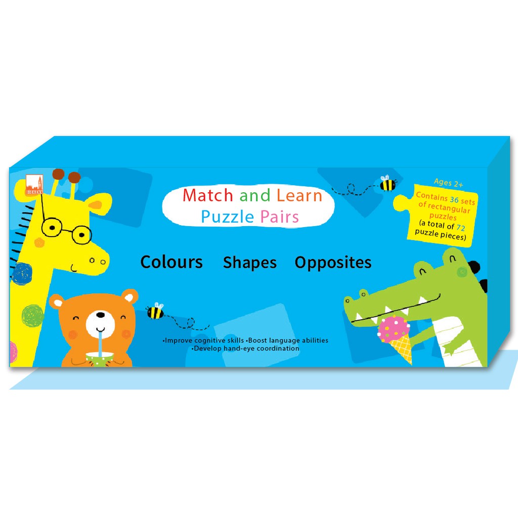 Match & Learn Puzzle Pairs - Colours Shape Opposites