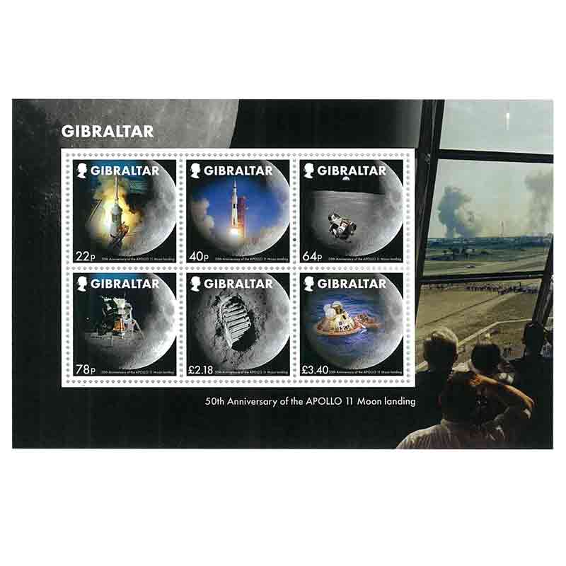 Gibraltar Stamp, 2019 Moon landings S/S