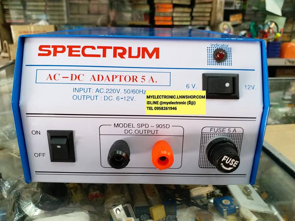 ขาย อะแดปเตอร์ปรับได้5Aปรับ6V-12VDCยี่ห้อSPECTRUM ADAPTERปรับได้5Aอะแดปเตอร์5Aธรรมดา อะแดปเตอร์12V5A ADAPTER12V5A ราคาตัวละ บาท