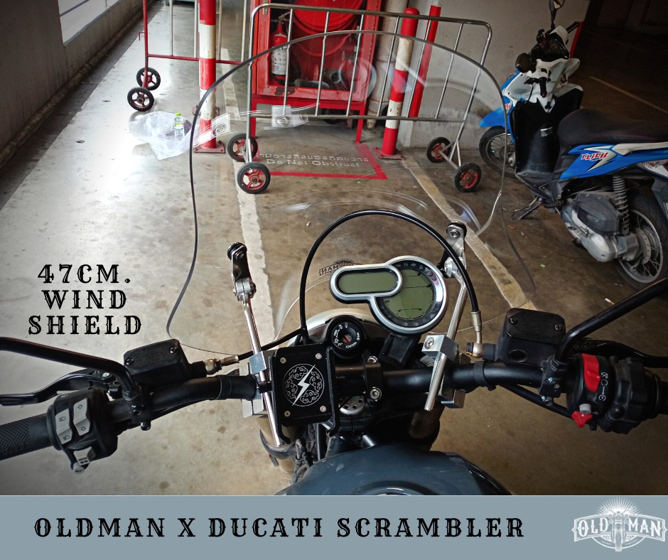 ชิวหน้า ไฟกลม ทรงสูง 47 ซม. สีใส