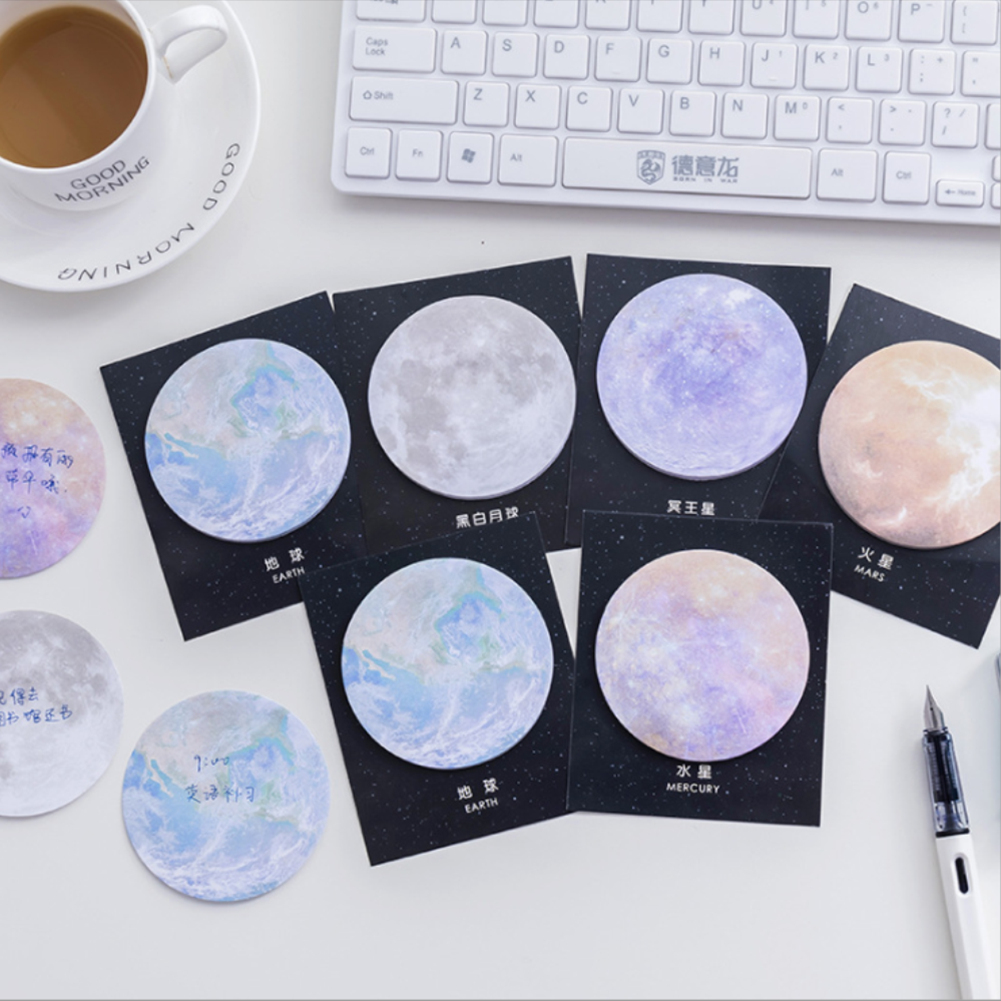 MUISUNGSHOP โพสอิท กระดาษโน๊ต ลายดาวเคราะห์ สไตล์เกาหลี