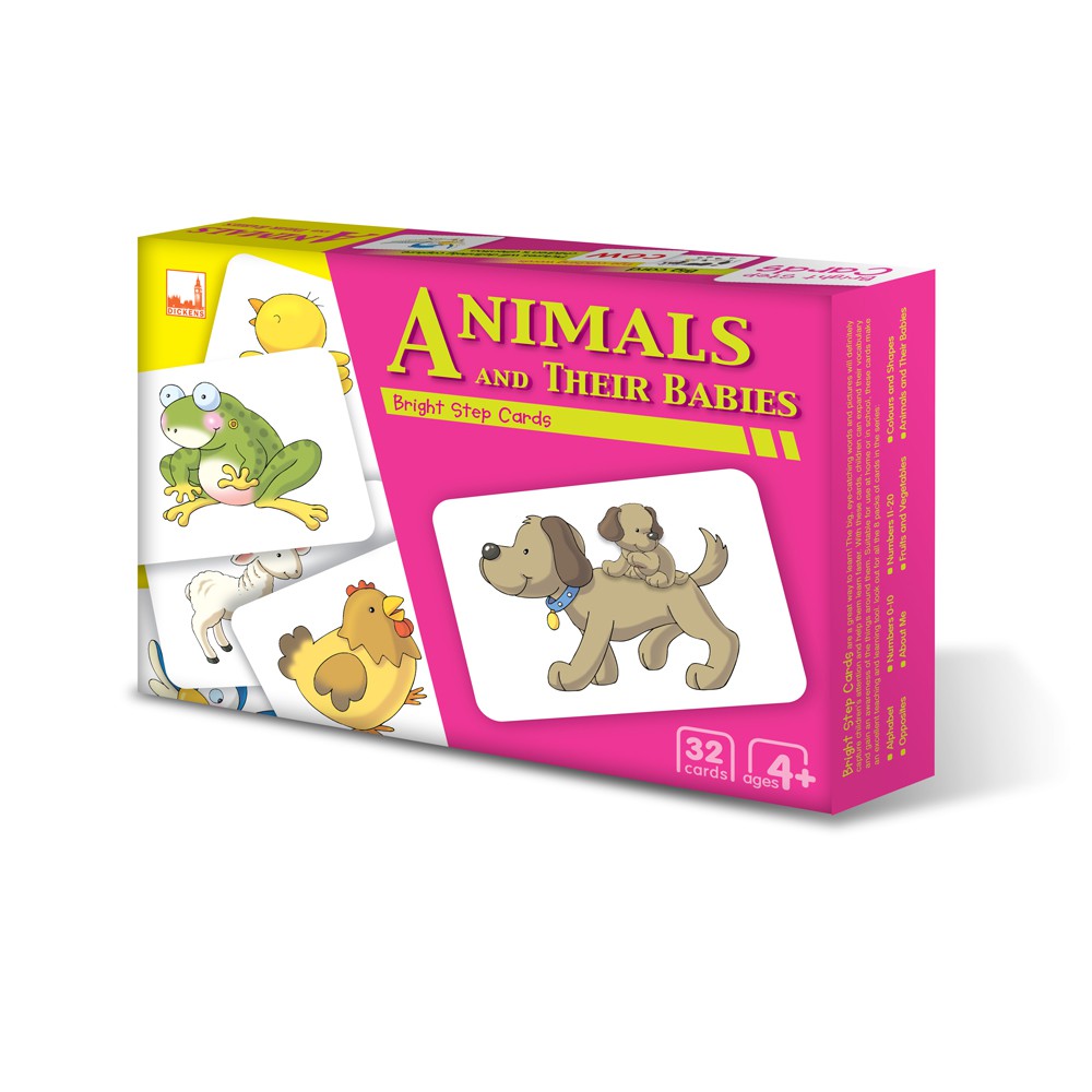 BRIGHT STEP CARDS - ANIMALS & THEIR BABIES