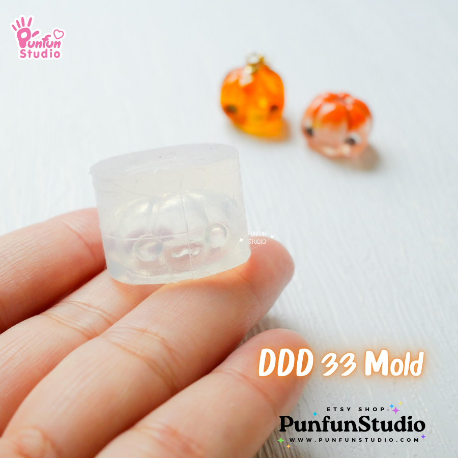 แม่พิมพ์ 3 มิติ ขนาดเล็ก DDD 33 ฟักทอง / Boo Ghost Mold / Halloween Mold / Clear UV Resin Mold / แม่พิมพ์ 3มิติ