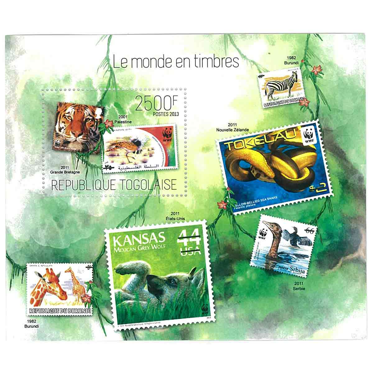 Togo Stamp, 2013 The World in Stamps, Animals, Wildlife S/S