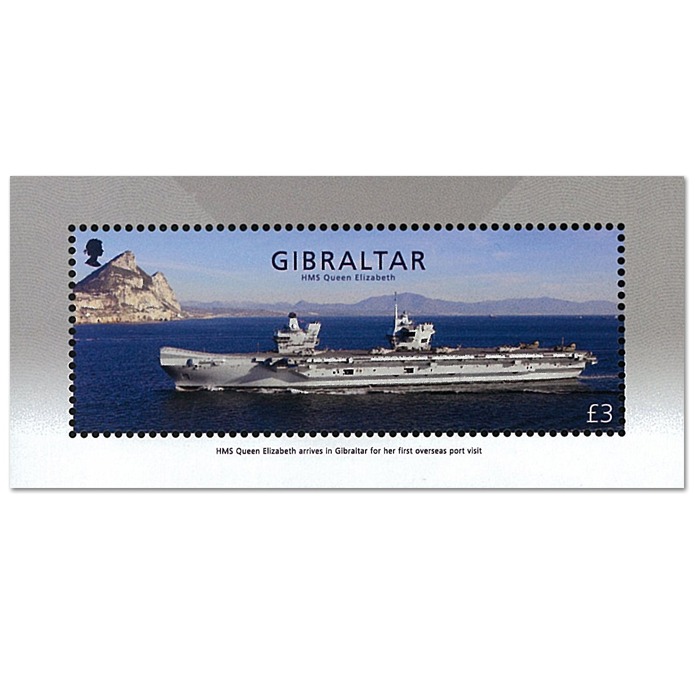 Gibraltar Stamp, 2018 HMS Queen Elizabeth S/S