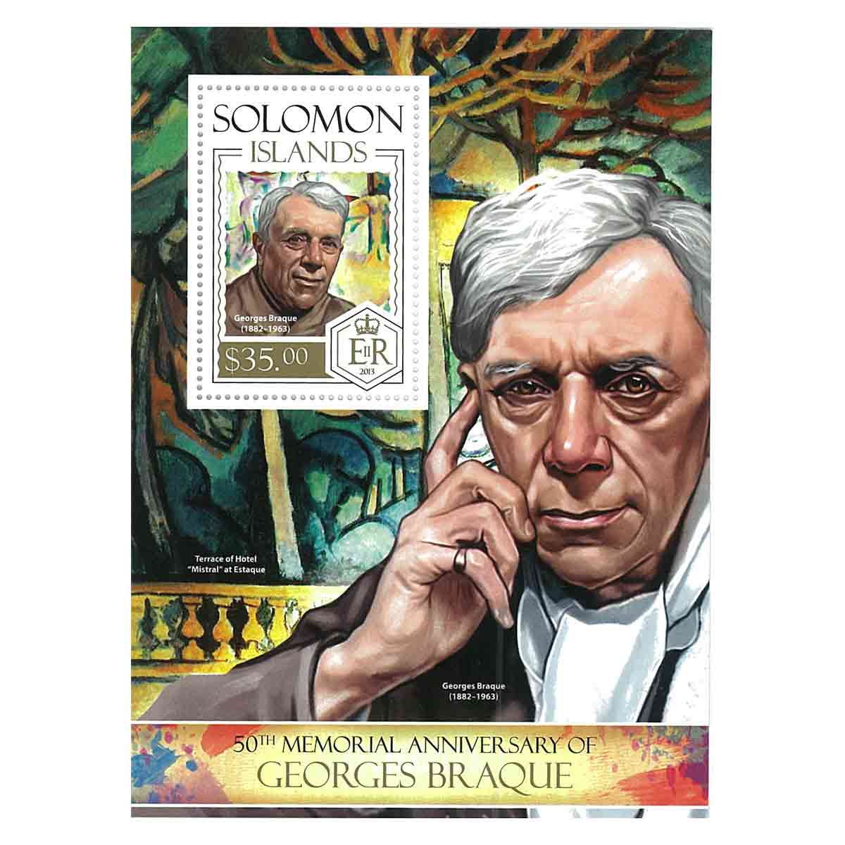 Solomon Islands Stamp, 2013 50th Memorial Anniversary of Georges Braque S/S