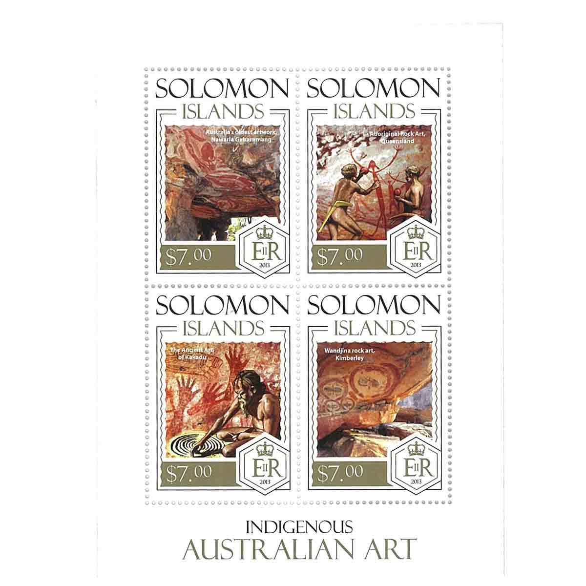 Solomon Islands Stamp, 2013 Indigenous, Australian Art, Painting