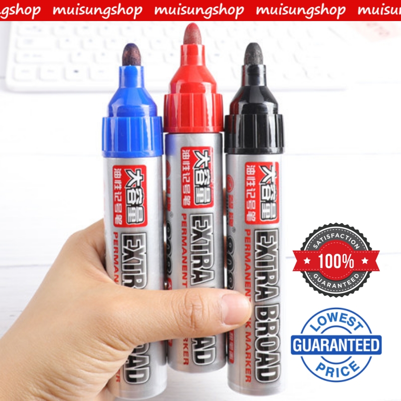 MUISUNGSHOP ปากกาเขียนทุกพื้นผิว จัมโบ้ ด้ามใหญ่ (Permanant Broad Marker) แบบเติมหมึกได้