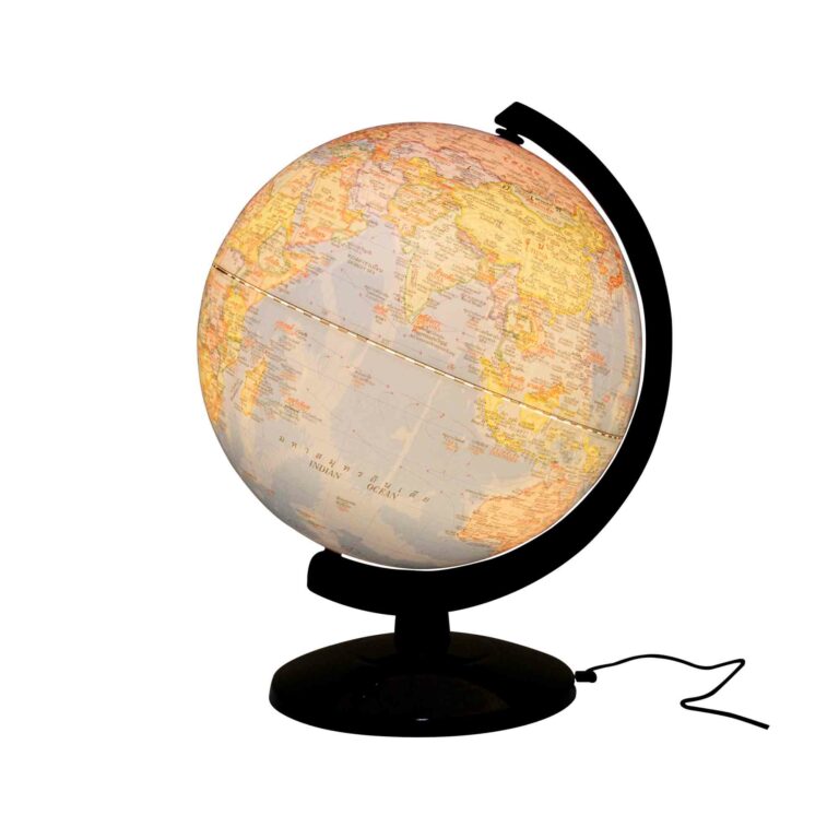 ลูกโลกพลาสติก 12 นิ้ว แบบมีไฟในตัว ไทยและอังกฎษ