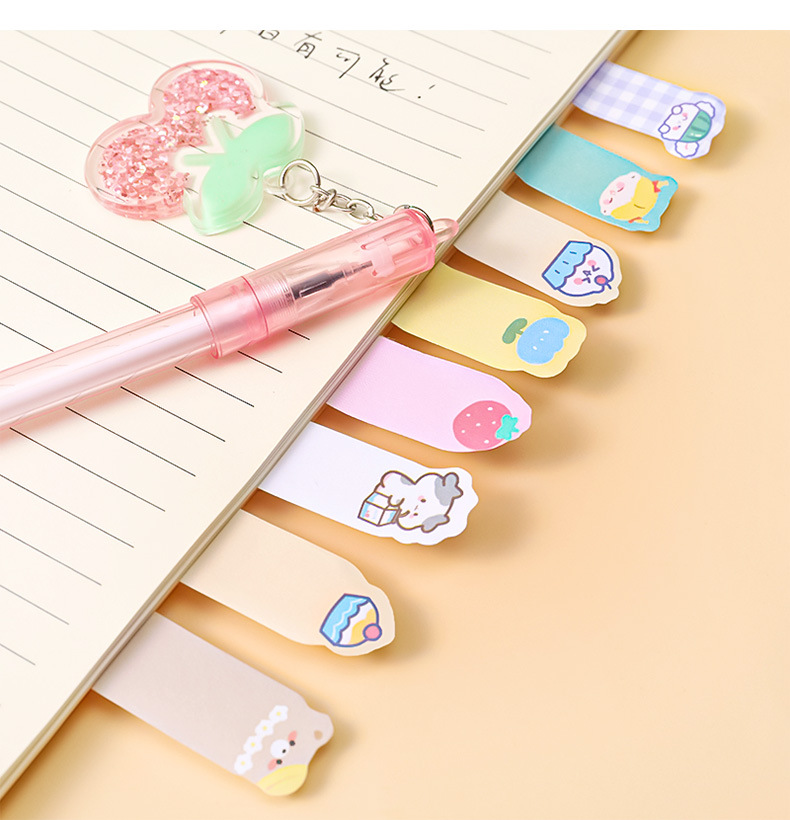 MUISUNGSHOP สติ๊กเกอร์ กระดาษโน๊ต index ลายการ์ตูน Sticky Notes สําหรับติดตกแต่ง เครื่องเขียน กระดาษโน้ตแบบมีกาว