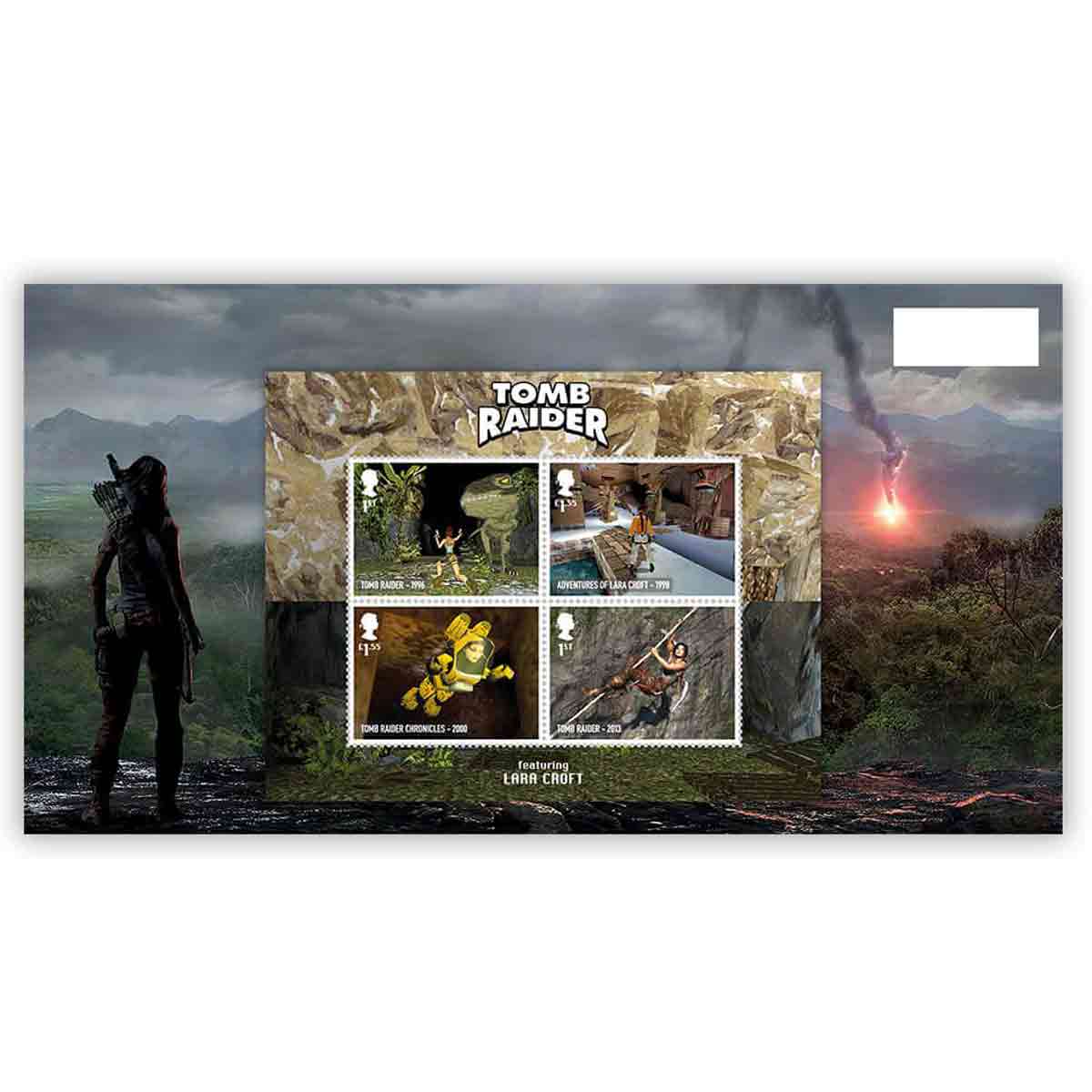 UK Stamp, 2020 Video Games Sheet (Tomb Raider)