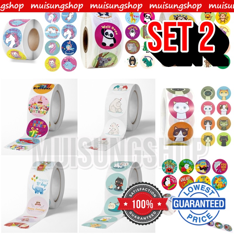 MUISUNGSHOP [ชุด2] สติ๊กเกอร์ขอบคุณ สติ๊กเกอร์ติดกล่อง สติ๊กเกอร์สำเร็จรูป สติ๊กเกอร์ติดสินค้า Thank you Sticker