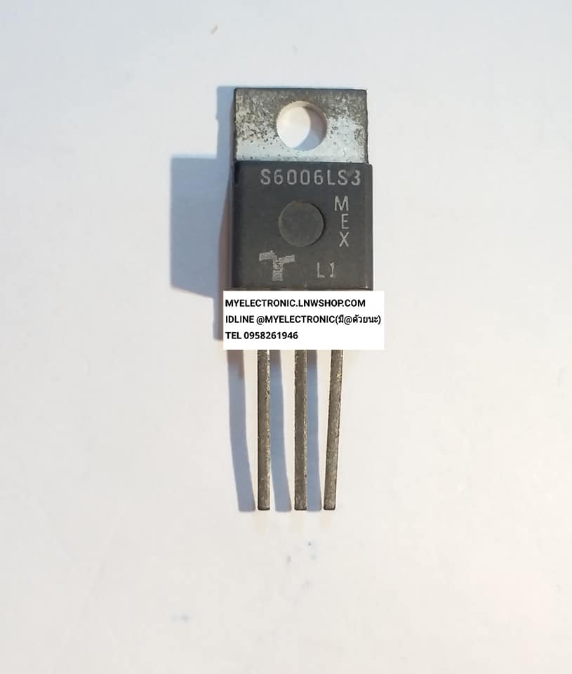 ขาย S6006LS3 เอสซีอาร์ SCR6A600V ตัวถังTO-220 ยี่ห้อTESCO ราคาตัวละบาท