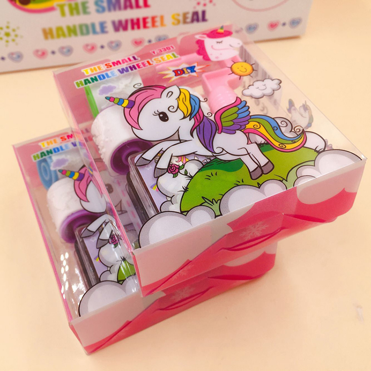 MUISUNGSHOP ลูกกลิ้งลายการ์ตูน ลูกกลิ้งสแตมป์ สำหรับเด็ก ของเล่นเด็กเสริมพัฒนาการ