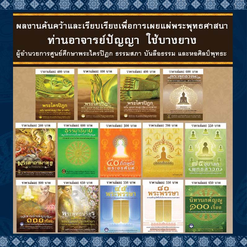 หนังสือชุดผลงานท่านอาจารย์ปัญญา ใช้บางยาง 14 เล่ม
