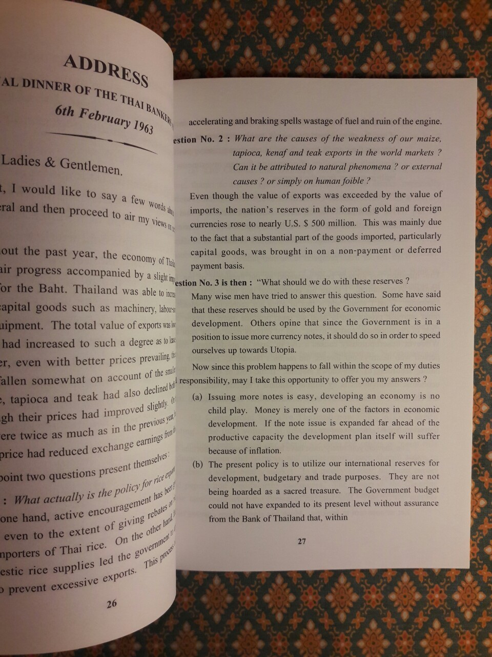 รวมสุนทรพจน์ ดร.ป๋วย อึ้งภากรณ์ เนื่องในงานเลี้ยงอาหารค่ำประจำปี ของสมาคมธนาคารไทย (พ.ศ. 2503-2513)