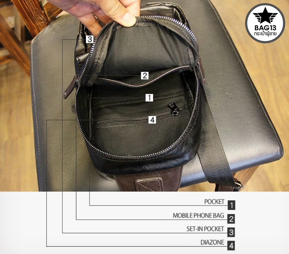 กระเป๋าคาดอกผู้ชาย รหัส B015