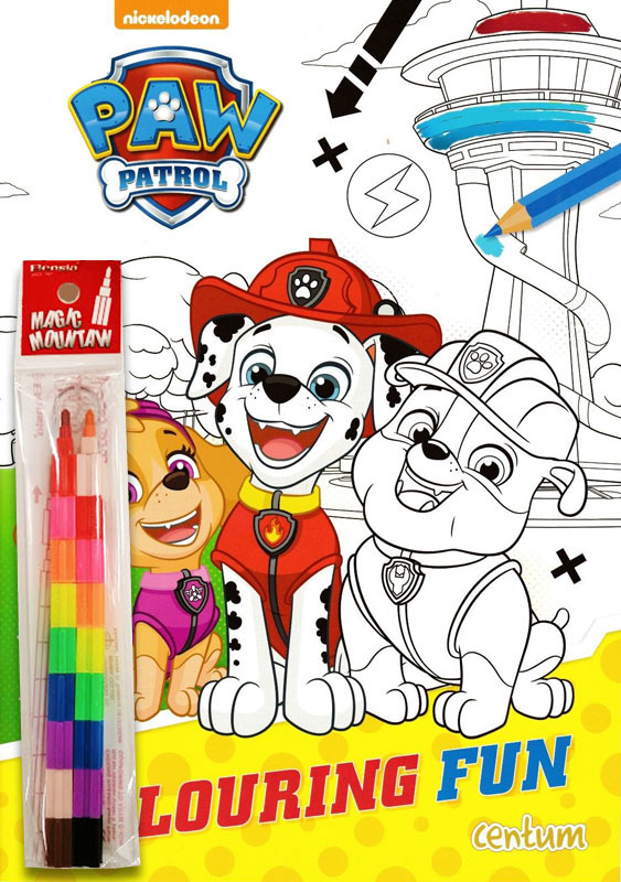 Paw Patrol Colouring Fun Book. Kids Activity Books Children's Christmas Gift + ดินสอสีต่อไส้