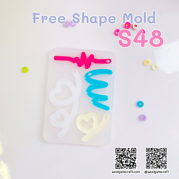 แม่พิมพ์ซิลิโคน S47-S50 ชุด Free Shape Mold 4 แบบ