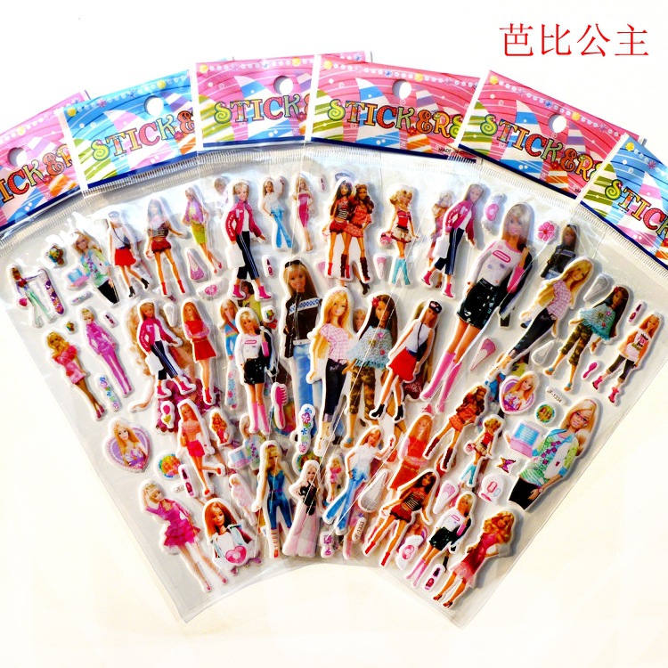 MUISUNGSHOP สติ๊กเกอร์ 3D สติ๊กเกอร์นูน คละลาย สติกเกอร์ตัวนูน สติกเกอร์ลายเจ้าหญิง ลายการ์ตูน