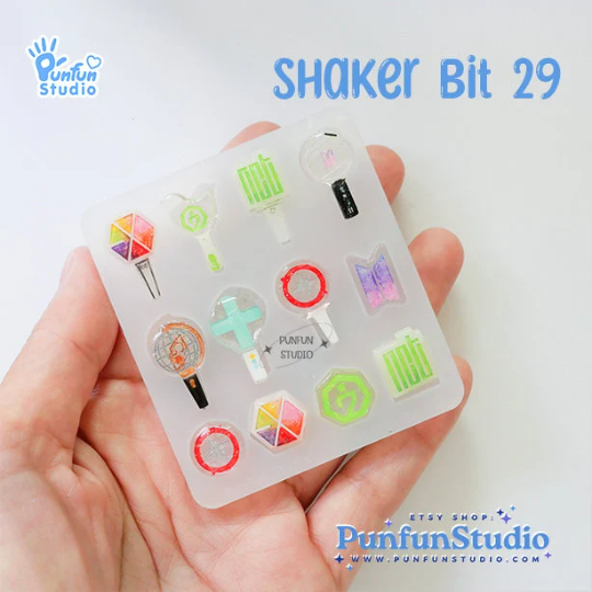 Shaker Bit 29 K-POP Mold / 12 in 1 / Shaker bits mold / Silicone Mold