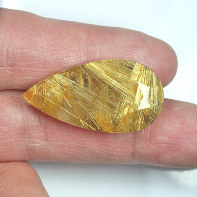 ไหมทอง (Rutilated Quartz) 29.36 กะรัต ไหมแน่นสวย เม็ดใหญ่