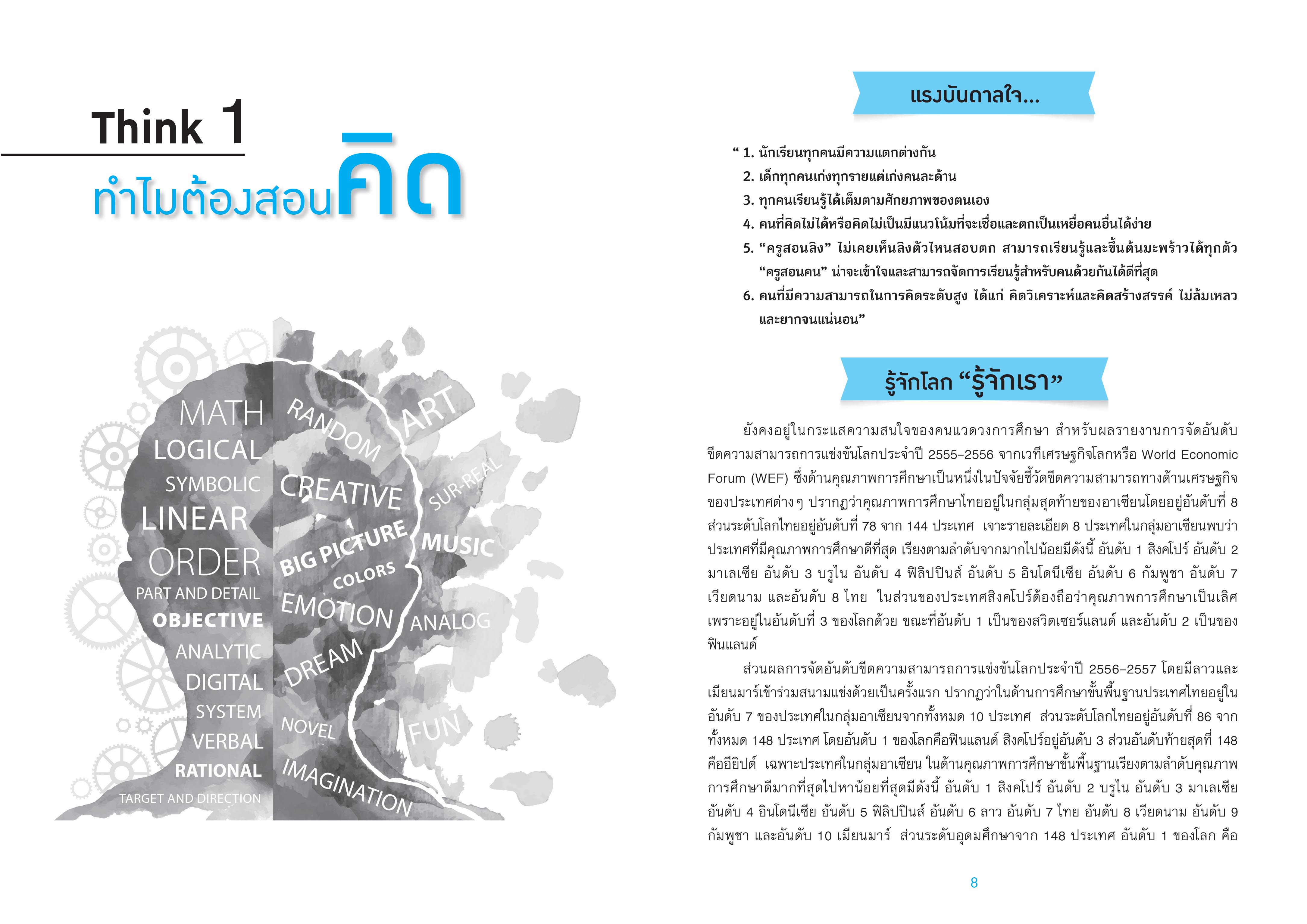 NANMEEBOOKS หนังสือ สอนคิดตามแนวทาง Thinking school